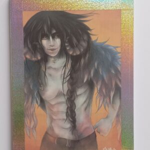 Bloc-notes A5 illustré représentant un personnage de la saga fantasy Les Peuples d’Elwinah